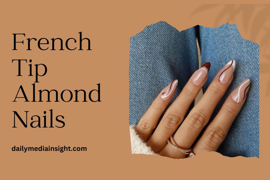 French Tip Almond Nails